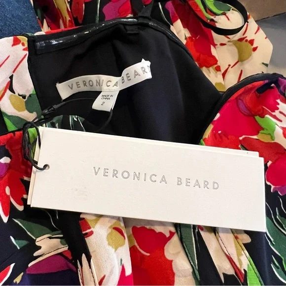 Veronica Beard Saffron Floral Print Strapless Dress Size 2 New - Picture 8 of 10